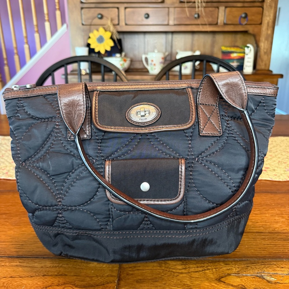 Fossil Key-Per quilted shoulder bag